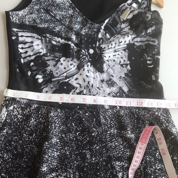 Desigual black and white peplum mini dress M - Picture 15 of 16